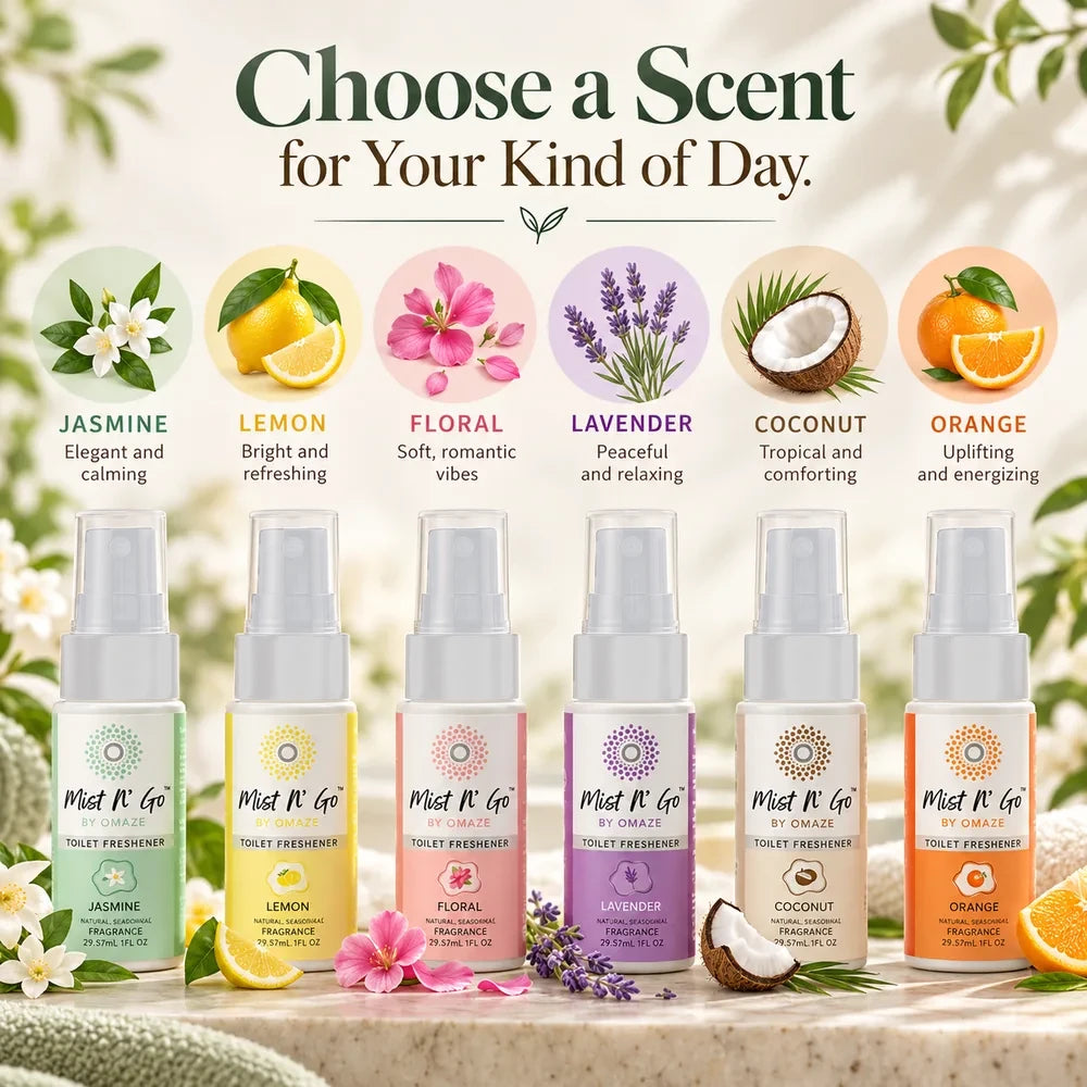 Mist N' Go complete six-bottle fragrance collection
